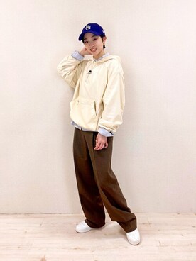 「GYMPHLEX（ジムフレックス）のアイテム（その他アウター）」を使った、Bshopスタッフさん（レディース・161cm）の夏コーディネート