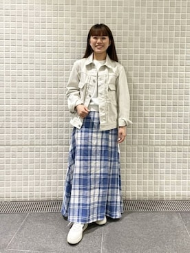 「SCYE BASICS（サイベーシックス）のアイテム」を使った、Bshopスタッフさん（レディース・149cm）の夏コーディネート