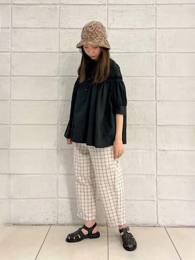 「Scye（サイ）のアイテム」を使った、Bshopスタッフさん（レディース・156cm）の夏コーディネート