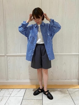 「cellar door」｜「アイテム（サンダル）」を使った、Bshopスタッフさん（レディース・156cm）の夏コーディネート
