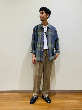 「cellar door」｜「アイテム（サンダル）」を使った、Bshopスタッフさん（レディース・173cm）の夏コーディネート