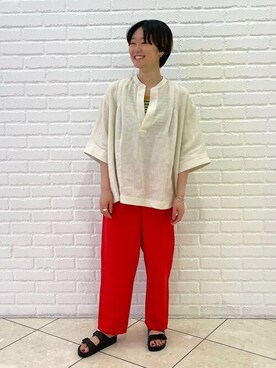 Bshopスタッフさん（レディース・156cm）の夏コーディネート