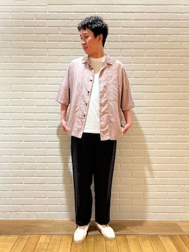 「La Manual Alpargatera（マヌアル・アルパルガテラ）のアイテム」を使った、Bshopスタッフさん（メンズ・180cm）の夏コーディネート
