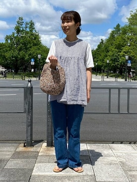 Bshopスタッフさん（レディース・155cm）の夏コーディネート