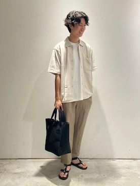 「teva」｜「アイテム（トートバッグ）」を使った、Bshopスタッフさん（メンズ・177cm）の夏コーディネート