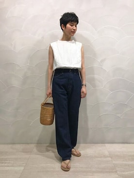 Bshopスタッフさん（レディース・160cm）の夏コーディネート