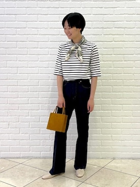 「orcival」｜「アイテム（財布/小物）」を使った、Bshopスタッフさん（レディース・156cm）の秋コーディネート