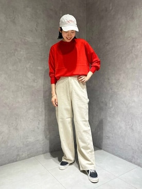 「THE SHINZONE（ザ　シンゾーン）のアイテム（帽子）」を使った、Bshopスタッフさん（レディース・167cm）の秋コーディネート