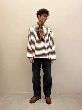 「Paraboot（パラブーツ）のアイテム（その他シューズ）」を使った、Bshopスタッフさん（メンズ・175cm）の秋コーディネート