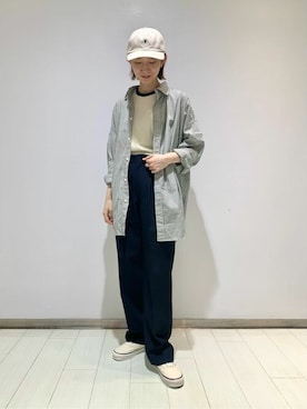 「THE SHINZONE（ザ　シンゾーン）のアイテム（スラックス）」を使った、Bshopスタッフさん（レディース・160cm）の秋コーディネート
