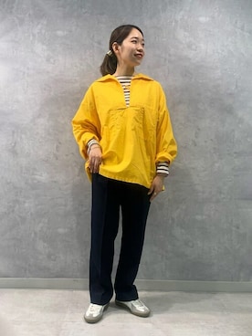 「THE SHINZONE（ザ　シンゾーン）のアイテム（スラックス）」を使った、Bshopスタッフさん（レディース・158cm）の秋コーディネート