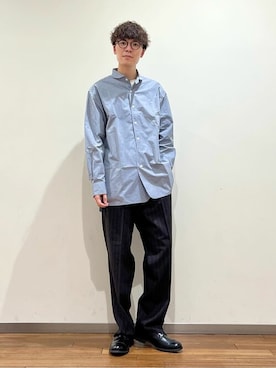 「HAVERSACK（ハバーザック）のアイテム」を使った、Bshopスタッフさん（メンズ・180cm）の秋コーディネート