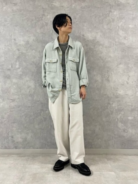 「Paraboot（パラブーツ）のアイテム（その他シューズ）」を使った、Bshopスタッフさん（メンズ・170cm）の秋コーディネート