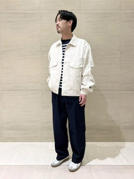 「orcival」｜「アイテム（その他アウター）」を使った、Bshopスタッフさん（メンズ・165cm）の秋コーディネート