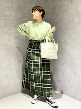 「THE SHINZONE（ザ　シンゾーン）のアイテム（スウェット）」を使った、Bshopスタッフさん（レディース・156cm）の秋コーディネート