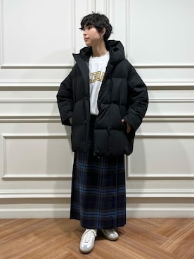 「DESCENTE ALLTERRAIN（デサント　オルテライン）のアイテム（ジャケット/アウター）」を使った、Bshopスタッフさん（レディース・160cm）の秋コーディネート