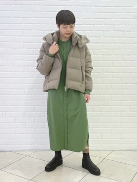 「TICCA（ティッカ）のアイテム（ワンピース/ドレス）」を使った、Bshopスタッフさん（レディース・158cm）の秋コーディネート