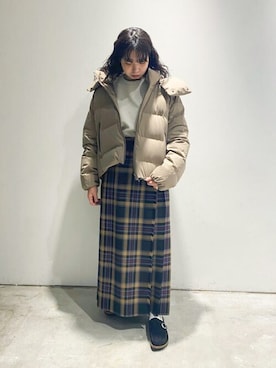 「DESCENTE ALLTERRAIN（デサント　オルテライン）のアイテム（ジャケット/アウター）」を使った、Bshopスタッフさん（レディース・157cm）の秋コーディネート