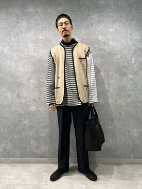 「cellar door」｜Bshopスタッフさん（メンズ・183cm）の秋コーディネート
