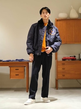 「cellar door」｜Bshopスタッフさん（メンズ・180cm）の冬コーディネート