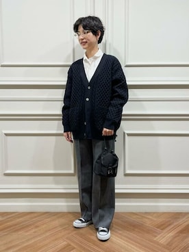 「HAVERSACK（ハバーザック）のアイテム」を使った、Bshopスタッフさん（レディース・160cm）の冬コーディネート