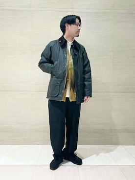 「orcival」｜「アイテム（カバーオール）」を使った、Bshopスタッフさん（メンズ・165cm）の冬コーディネート