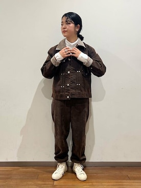 「TANAKA（タナカ）のアイテム」を使った、Bshopスタッフさん（レディース・158cm）の冬コーディネート