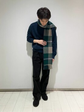 「W. J. HENDERSON SCOTLAND」｜Bshopスタッフさん（メンズ・170cm）の冬コーディネート