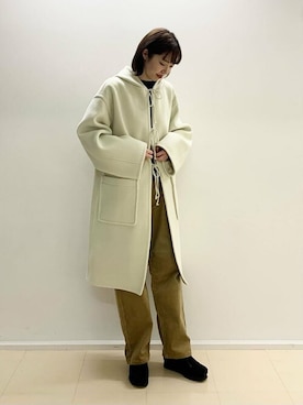 「カシミヤ」｜「アイテム（その他シューズ）」を使った、Bshopスタッフさん（レディース・161cm）の冬コーディネート