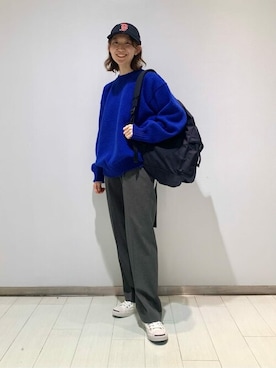 「THE SHINZONE（ザ　シンゾーン）のアイテム（スラックス）」を使った、Bshopスタッフさん（レディース・160cm）の冬コーディネート