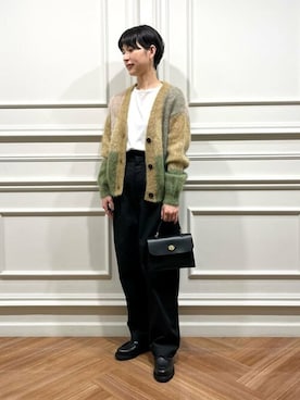「Paraboot（パラブーツ）のアイテム」を使った、Bshopスタッフさん（レディース・160cm）の冬コーディネート