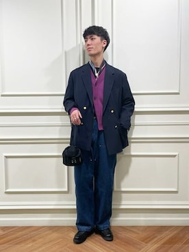 「orcival」｜「アイテム（財布/小物）」を使った、Bshopスタッフさん（メンズ・177cm）の冬コーディネート