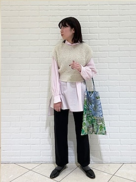 「GALLEGO DESPORTES」｜Bshopスタッフさん（レディース・166cm）の冬コーディネート