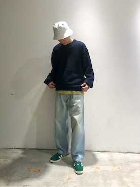「KIJIMA TAKAYUKI」｜「アイテム（スニーカー）」を使った、Bshopスタッフさん（メンズ・172cm）の春コーディネート