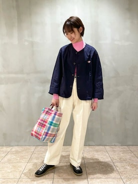 「NEAT（ニート）のアイテム」を使った、Bshopスタッフさん（レディース・163cm）の春コーディネート