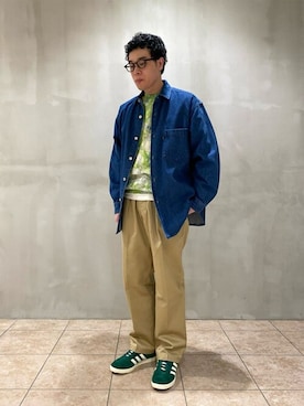 「orcival」｜「アイテム（その他アウター）」を使った、Bshopスタッフさん（メンズ・170cm）の春コーディネート
