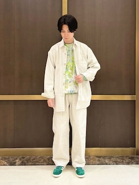 「orcival」｜「アイテム（その他アウター）」を使った、Bshopスタッフさん（メンズ・172cm）の春コーディネート