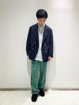 「HAVERSACK（ハバーザック）のアイテム」を使った、Bshopスタッフさん（メンズ・170cm）の春コーディネート