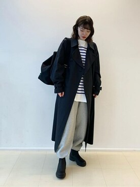 「orcival」｜「アイテム（スウェットパンツ）」を使った、Bshopスタッフさん（レディース・161cm）の春コーディネート
