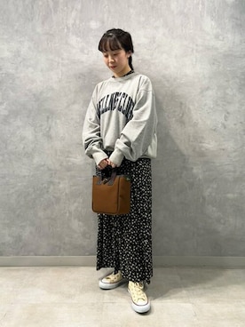 「BRADY（ブレディー）のBrady | BECK（トートバッグ）」を使った、Bshopスタッフさん（レディース・154cm）の春コーディネート