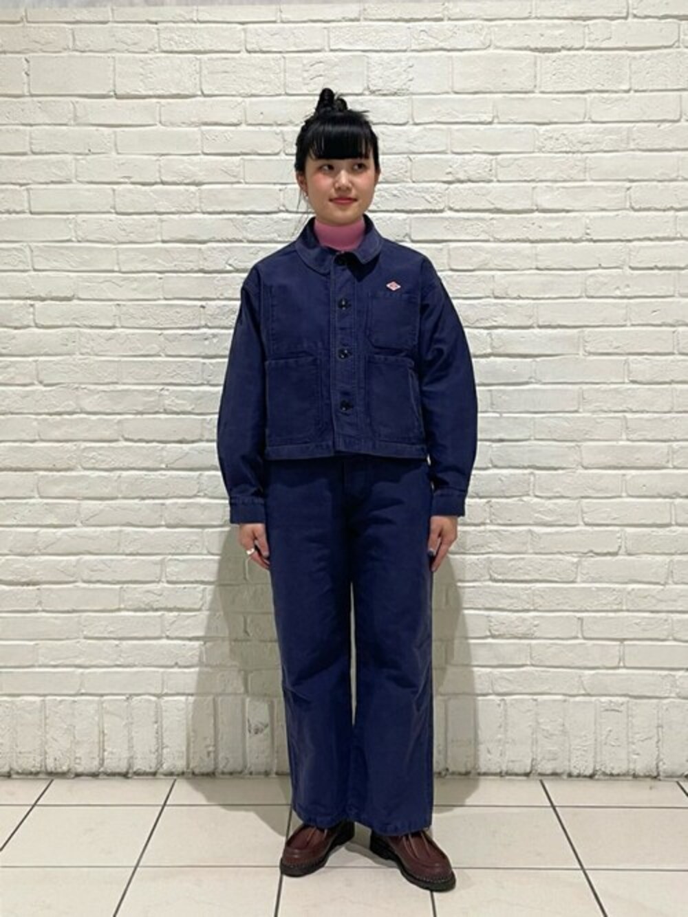 美品　ダントン　モールスキンワークパンツ　ネイビー　42 美品 ダントン モールスキンワークパンツ ネイビー 42