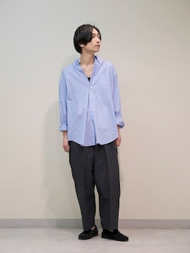 「HAVERSACK（ハバーザック）のアイテム（パンツ）」を使った、Bshopスタッフさん（メンズ・170cm）の春コーディネート
