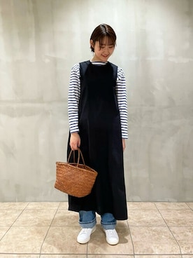 「orcival」｜「アイテム（ワンピース/ドレス）」を使った、Bshopスタッフさん（レディース・163cm）の春コーディネート