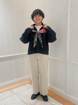 「Paraboot（パラブーツ）のアイテム」を使った、Bshopスタッフさん（レディース・159cm）の春コーディネート