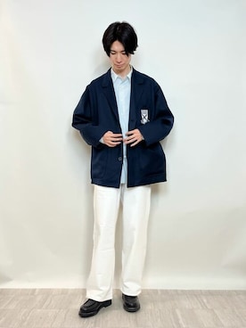 「アイテム（テーラードジャケット）」を使った、Bshopスタッフさん（メンズ・172cm）の春コーディネート