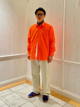 「Scye（サイ）のアイテム」を使った、Bshopスタッフさん（メンズ・177cm）の春コーディネート