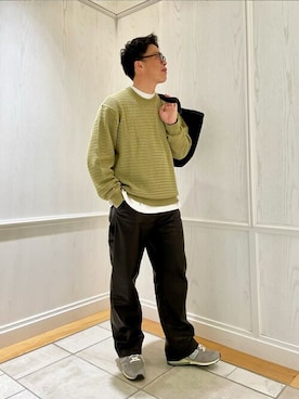 「sisii（シシ）のアイテム」を使った、Bshopスタッフさん（メンズ・177cm）の春コーディネート