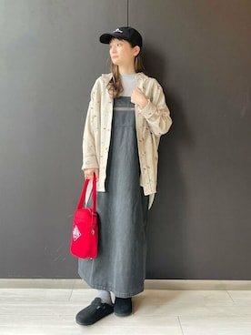「TICCA（ティッカ）のアイテム（トップス）」を使った、Bshopスタッフさん（レディース・153cm）の春コーディネート