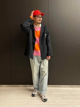 「GYMPHLEX（ジムフレックス）のアイテム（ジャケット/アウター）」を使った、Bshopスタッフさん（メンズ・175cm）の春コーディネート