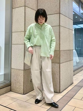 「TICCA（ティッカ）のアイテム（トップス）」を使った、Bshopスタッフさん（レディース・164cm）の春コーディネート